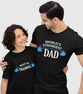 World's Strongest Dad Unisex Half Sleeve T-Shirts (Pack of 2)